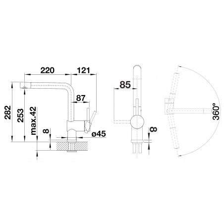 Kuchyňská baterie Blanco Linus Satin Platinum