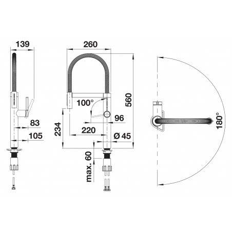 Kuchyňská baterie Blanco Culina-S II Satin Platinum