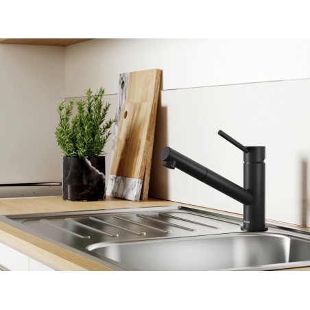 Kuchyňská baterie Blanco Kano-S Černá matná, beztlaková