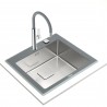 Kuchyňský dřez Teka Diamond RS15 1B ST Šedé sklo/nerez