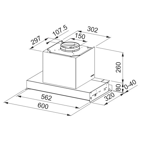Odsavač par Franke Maris Style FST DRIP-FREE 60 X/2 KL Nerez/černé sklo