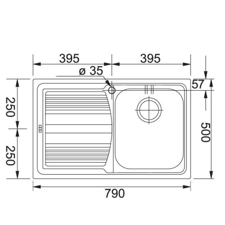 Kuchyňský dřez Franke Logica LLX 611/2