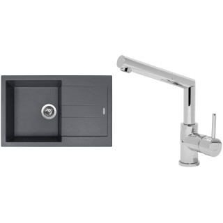 Set Sinks (dřez Amanda 780 Titanium 72 + baterie Mix 350 P Chrom - lesklý)