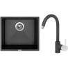 Set Sinks (dřez Frame 457 Metalblack 74 + baterie Mix 35 Metalblack 74)