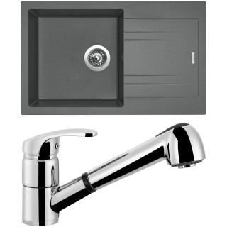 Set Sinks (dřez Linea 780 Titanium 72 + baterie Legenda S Chrom - lesklý)