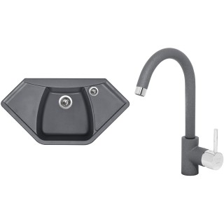 Set Sinks (dřez Naiky 980 Titanium 72 + baterie Mix 35 Titanium 72)