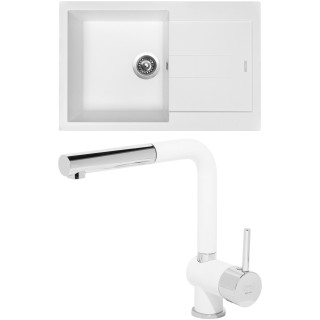 Set Sinks G13228 (dřez Amanda 780 Milk 28 + baterie Mix 3 P Milk 28)