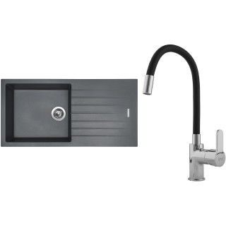 Set Sinks G14972 (dřez Perfecto 1000 Titanium 72 + baterie Flexia lesklá)