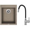 Set Sinks G8554 (dřez Cube 410 Truffle 54 + baterie Flexia lesklá)