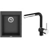 Set Sinks G8826 (dřez Cube 410 Pureblack 26 + baterie Mix 3 P Nanoblack N6)