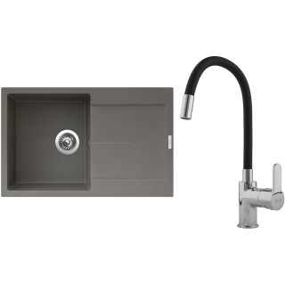 Set Sinks G11754 (dřez Ultima 790 Truffle 54 + baterie Flexia lesklá)