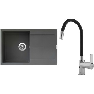 Set Sinks G11772 (dřez Ultima 790 Titanium 72 + baterie Flexia lesklá)