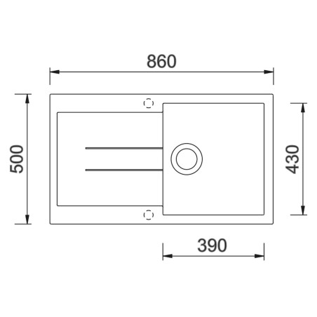 Kuchyňský dřez Sinks Amanda 860 NANO Nanotruffle N3