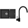 Set Sinks G4330XC (dřez Linea 780 XC Granblack 30 + baterie Vitalia Černá matná)