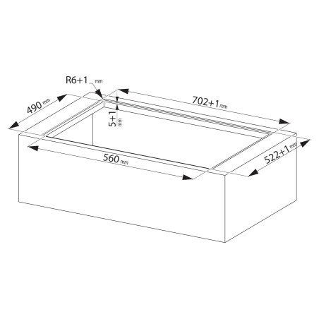 Odsavač par s indukční deskou Franke Smart 2Gether Black Lines FSM 7081R HI Černé sklo, pro recirkulaci