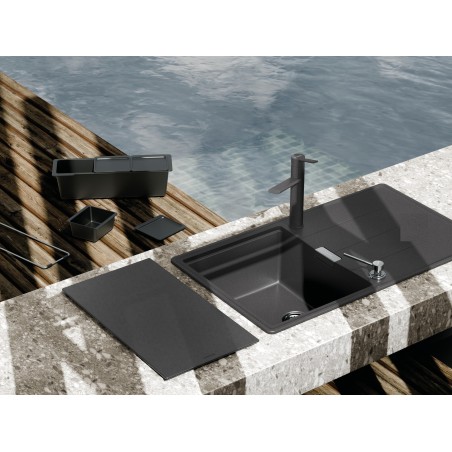 Kuchyňský dřez Schock Tia D-100 Berry + sada misek, spodní montáž