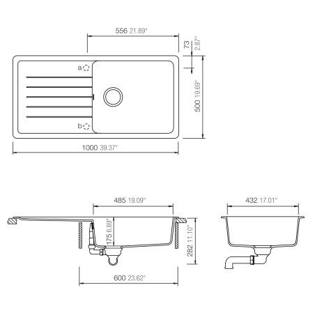Kuchyňský dřez Schock Toledo D-100L Puro, horní montáž
