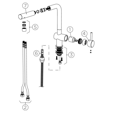 Kuchyňská baterie Schock Epos.120 Nerezový vzhled