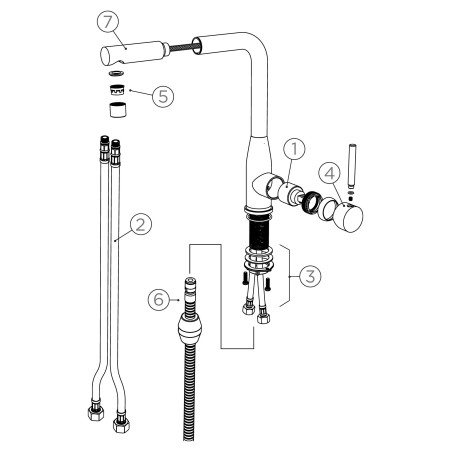 Kuchyňská baterie Schock Keto.120 Gunmetal brushed