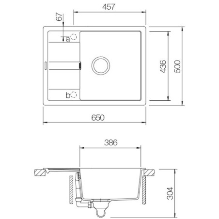 Kuchyňský dřez Schock Manhattan D-100 Nero, spodní montáž