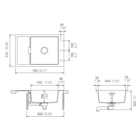 Kuchyňský dřez Schock Mono D-100XS Silverstone + krájecí deska, horní montáž