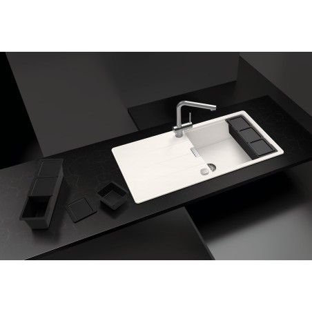 Kuchyňský dřez Schock Tia D-100L Silverstone, spodní montáž