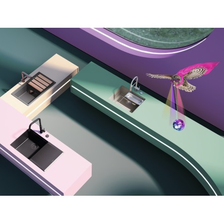 Kuchyňský dřez Schock Kiruna N-100XL Ivy, montáž do roviny