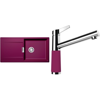Set Schock S9-4 (dřez Mono D-100L Berry + baterie SC-510 Berry)