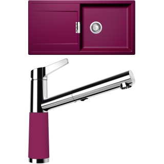 Set Schock S9-5 (dřez Mono D-100L Berry + baterie SC-510.120 Berry)
