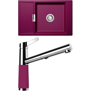 Set Schock S5-5 (dřez Mono D-100XS Berry + baterie SC-510.120 Berry)