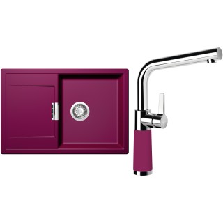 Set Schock S7-6 (dřez Mono D-100 Berry + baterie SC-540 Berry)