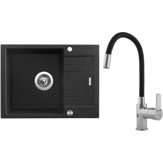 Set Sinks G1030XC (dřez Rapid 580 XC Granblack 30 + baterie Flexia lesklá)