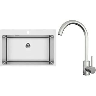 Set Sinks N162 (dřez Blocker 760 V 1mm, kartáčovaný + baterie Arco Celonerezová)