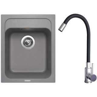 Set Sinks G21472 (dřez Classic 400 Titanium 72 + baterie Elasta Nerez/Černá)