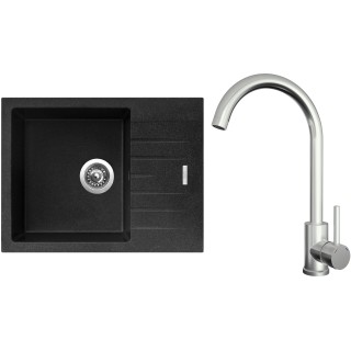 Set Sinks G24630 (dřez Perfecto 650 Granblack 30 + baterie Arco Celonerezová)