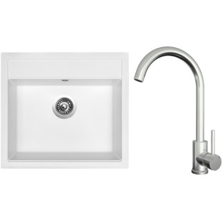 Set Sinks G24028 (dřez Solo 560 Milk 28 + baterie Arco Celonerezová)