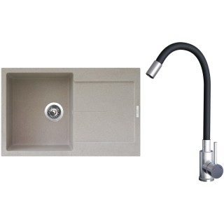 Set Sinks G21929 (dřez Ultima 790 Avena 29 + baterie Elasta Nerez/Černá)