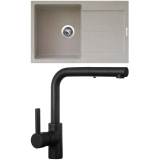 Set Sinks G25529 (dřez Ultima 790 Avena 29 + baterie Enigma S Černá matná)