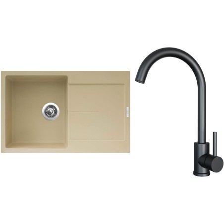 Set Sinks G25050 (dřez Ultima 790 Sahara 50 + baterie Arco Černá matná) Set Sinks G25050 (dřez Ultima 790 Sahara 50 + baterie Arco Černá matná)