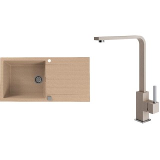 Set Alveus (dřez Cadit 50 Beige 55 + baterie Afra Beige 55)