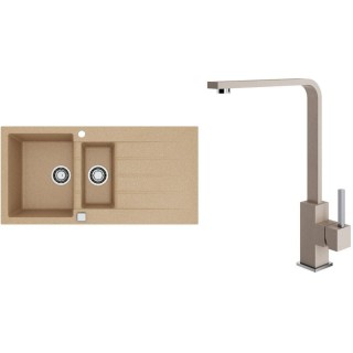 Set Alveus (dřez Cadit 80 Beige 55 + baterie Afra Beige 55)