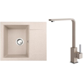 Set Alveus (dřez Gem 20 Beige 55 + baterie Afra Beige 55)