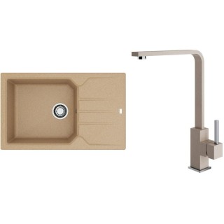 Set Alveus (dřez Record 40 Beige 55 + baterie Afra Beige 55)