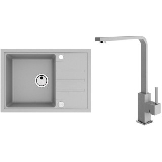 Set Alveus (dřez Intermezzo 40 Beton 81 + baterie Afra Beton 81)