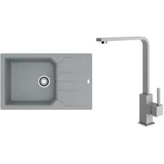 Set Alveus (dřez Record 40 Beton 81 + baterie Afra Beton 81)