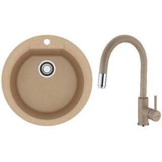 Set Alveus (dřez Cadit 100 Beige 55 + baterie Delos Beige 55)