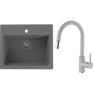 Set Alveus (dřez Atrox 30 Beton 81 + baterie Delos Beton 81)