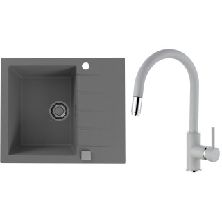 Set Alveus (dřez Cadit 10 Beton 81 + baterie Delos Beton 81)