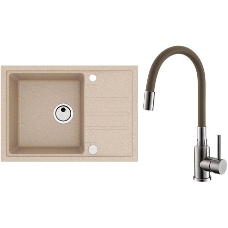 Set Alveus (dřez Intermezzo 40 Beige 55 + baterie Mintas Béžová/Kartáčovaná ocel) Set Alveus (dřez Intermezzo 40 Beige 55 + baterie Mintas Béžová/Kartáčovaná ocel)