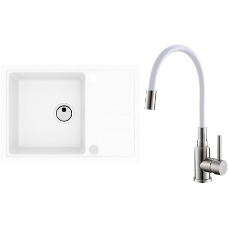 Set Alveus (dřez Intermezzo 40 White 11 + baterie Mintas Bílá/Kartáčovaná ocel) Set Alveus (dřez Intermezzo 40 White 11 + baterie Mintas Bílá/Kartáčovaná ocel)